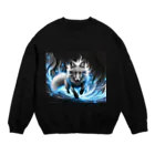 Shihiroの炎を駆ける銀狐 Crew Neck Sweatshirt