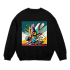 のんびりアート工房のガラクタアート Crew Neck Sweatshirt