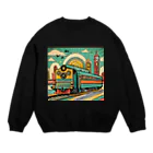 のんびりアート工房のレトロファッション Crew Neck Sweatshirt