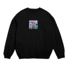 デザイナー☆川西のあの日のヒーロー Crew Neck Sweatshirt