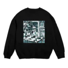 きゅんきゅんわーくすのアル中 Crew Neck Sweatshirt