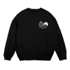 カワモトトモカ＠仏像イラストレーターのアズキモカの作業着（白） Crew Neck Sweatshirt