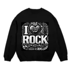 ロック堂のI LOVE ROCK Crew Neck Sweatshirt