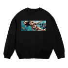 ramekoのラメ子_水着_黒 Crew Neck Sweatshirt