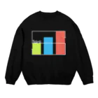 BAKUBAKUのStairs公式ロゴシリーズ(白) Crew Neck Sweatshirt