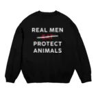 Let's go vegan!のReal men protect animals スウェット