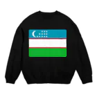 お絵かき屋さんのウズベキスタンの国旗 Crew Neck Sweatshirt