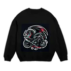 the blue seasonのドラゴンとバイクの融合: 力とスピードの象徴 Crew Neck Sweatshirt