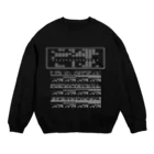 中央町戦術工芸　旧グラフィック局跡地のパンチテープ出力解読表 Crew Neck Sweatshirt