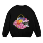 月の雫のねこちゃんシリーズ Crew Neck Sweatshirt