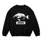 TESHIGOTOの白チヌさん Crew Neck Sweatshirt