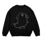 マツバラのもじゃまる茫然　白 Crew Neck Sweatshirt