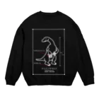 図鑑Tのスズリのテリジノサウルス図解Ｔ　白 Crew Neck Sweatshirt