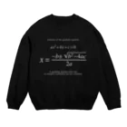 アタマスタイルの２次方程式の解の公式：数式：高校数学 Crew Neck Sweatshirt