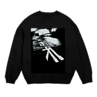 No-NaMeの止まれ(モノクロ) Crew Neck Sweatshirt