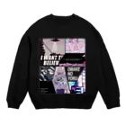 おまけの夜のNight Drive BLACK Crew Neck Sweatshirt