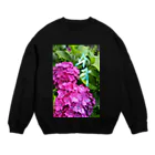 LalaHangeulの紫陽花～수국～#ハングル Crew Neck Sweatshirt