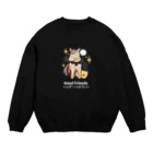 はずれ馬券屋の馬イラスト397 馬たちとハロウィン 白 Crew Neck Sweatshirt