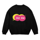 me meのme me ロゴ Crew Neck Sweatshirt