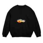 売るやいなやのシャケ刺繍風 Crew Neck Sweatshirt