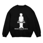 R.ONOUE PRODUCTSのモッちゃんシルエット　白 Crew Neck Sweatshirt