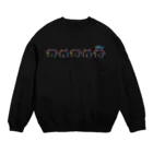 iKR,のカラフルイヌネコっち Crew Neck Sweatshirt