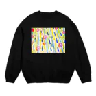 ○ wa ta shi ○の◯おえかき◯ せん と まる Crew Neck Sweatshirt