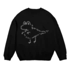 東海道中膝栗毛のきょうりゅうみたいないきもの　白線 Crew Neck Sweatshirt