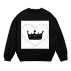 perapo❷@指描きグッズ販売の王冠👑ブラックver Crew Neck Sweatshirt