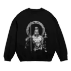 KNS designの毘沙門天（白） Crew Neck Sweatshirt