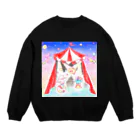 クマバチゴルフ倶楽部のクマバチとサーカス Crew Neck Sweatshirt