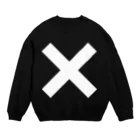 風天工房のバツ（白） Crew Neck Sweatshirt