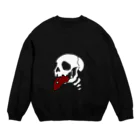 ヤスヲ退廃的ハイキョのガイコツピアス Crew Neck Sweatshirt