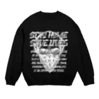 SANKAKU DESIGN STOREのSTAY HOME、SAVE LIVES。 髑髏マスク/白 Crew Neck Sweatshirt