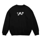 ようなぴしょっぴんぐまーとのにこにこフラワーモノクロ Crew Neck Sweatshirt