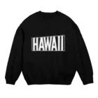オヤジSHOPのTrapezoidal frame 【Hawaii】 ブラック Crew Neck Sweatshirt