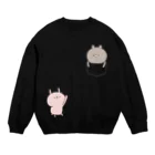 ユウィズのラブカップルポケット♡くま Crew Neck Sweatshirt