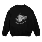 llotollのペリカンアンコウ白 Crew Neck Sweatshirt