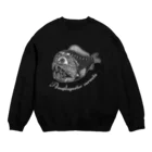 llotollのオニキンメ白 Crew Neck Sweatshirt