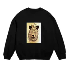 zenのニホンカモシカと宇宙 Crew Neck Sweatshirt