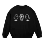 IENITY　/　MOON SIDEのおばけちゃんと棺桶 濃い色のお洋服用 Crew Neck Sweatshirt