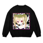 ぺちゃの ○。銀狐堂。○ の堕天使娘 Crew Neck Sweatshirt