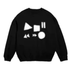 ym303bass オフィシャルショップの音楽のボタン Crew Neck Sweatshirt