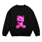 💜Salon de Lucia💜のRoyal Teddy  RASPBERRY Crew Neck Sweatshirt