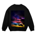 mizuphoto galleryの夜の虹 マジックアワー Crew Neck Sweatshirt