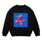 mayouのピンクの風船のイヌ Crew Neck Sweatshirt