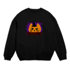 気ままに創作　よろず堂のハロウィンねこ Crew Neck Sweatshirt