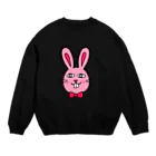 凩 灯の現実逃避ラビット(ピンクカラー) Crew Neck Sweatshirt