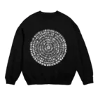 Yuki Kashattoのまるまる般若心経（白文字） Crew Neck Sweatshirt