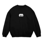 MechuのMechuロゴ（白） Crew Neck Sweatshirt